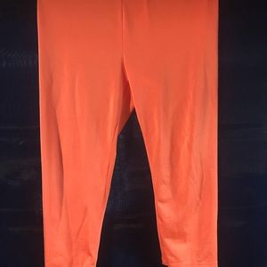 Justice neon orange leggings